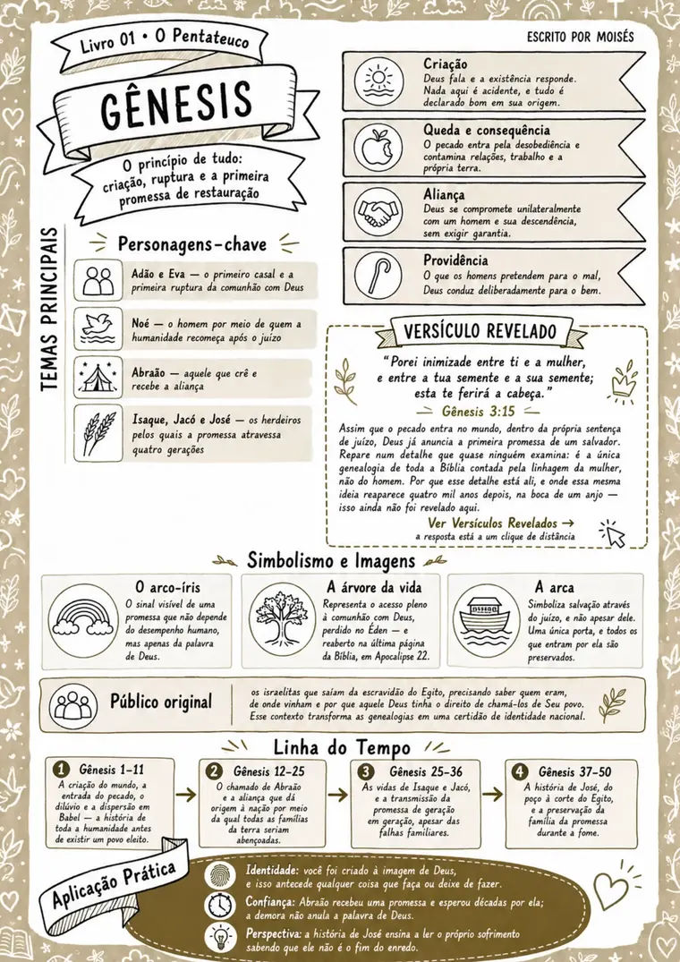 Página do livro de Gênesis em Raízes da Fé